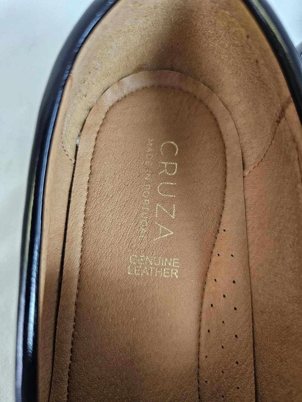 Cruza Made In Portugal Leather Horsebit Heeled Loafters Size 40